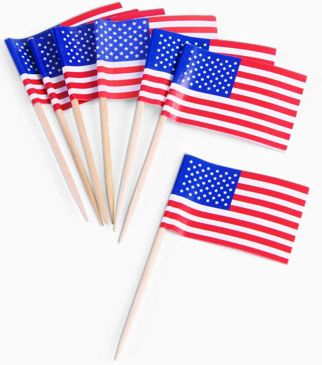 PMU Patriotic American Flag Toothpicks Party Accessory