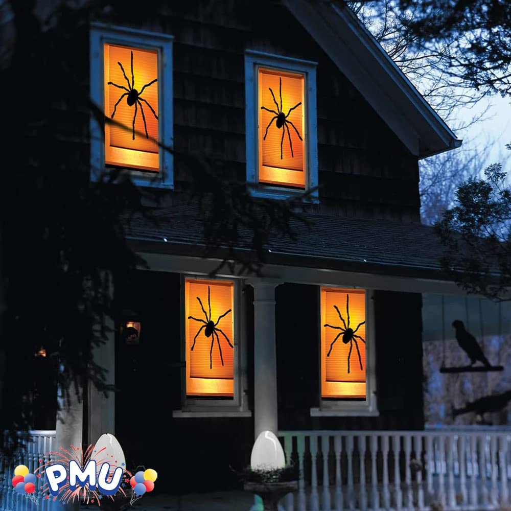 PMU Halloween Window Poster  - Perfect Halloween Painting Posters for Room & Wall Art - Scary Party Theme Supplies - Backlit Poster