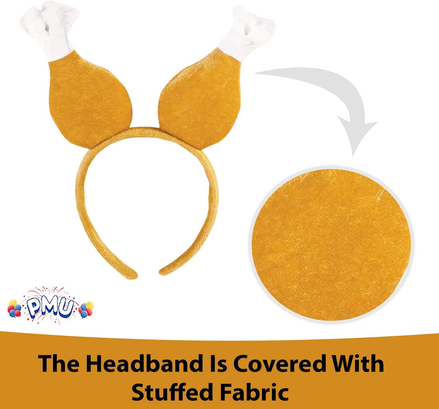 PMU Thanksgiving Turkey Drumstick Boppers Headband