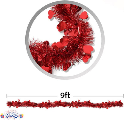 PMU Jack-O-Lanter Halloween Party Decoration and Valentine’s Day Tinsel Garland