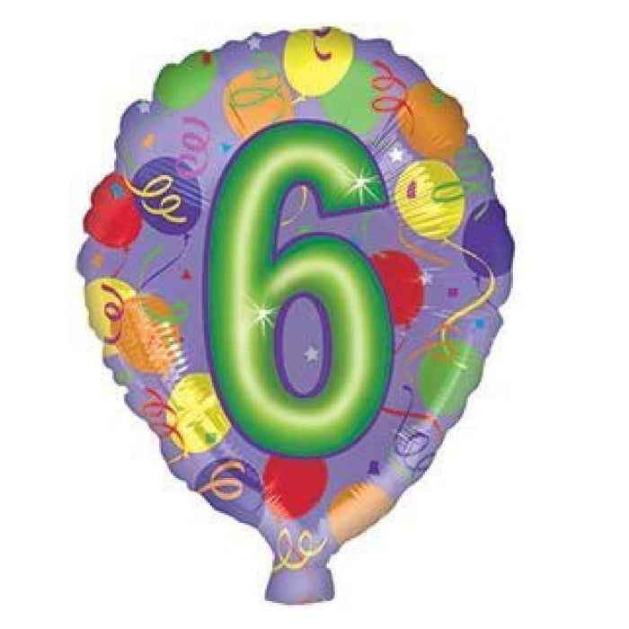 PMU Foiltex 18 Inch Numbering Latex Shape Bright Party Decoration Balloons.