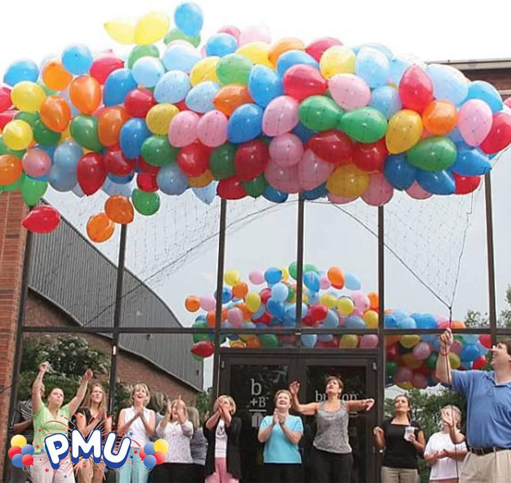 PMU Balloon Release - Reusable Balloon Netting - Balloon Drop Release for Birthday Celebration, Graduation, New Year’s Eve Party Supplies