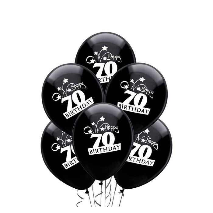 PMU Birthday Balloons 12 Inch Happy Birthday Shooting Stars Assorted Latex.