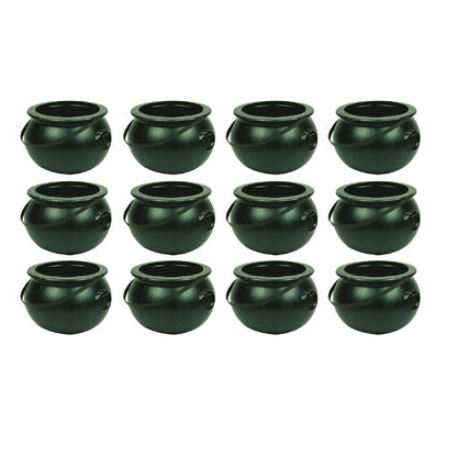 PMU Halloween 12 inch Cauldron Plastic Pot & Bucket - Halloween Party Favors- Candy Holder for Kids, Witches Green