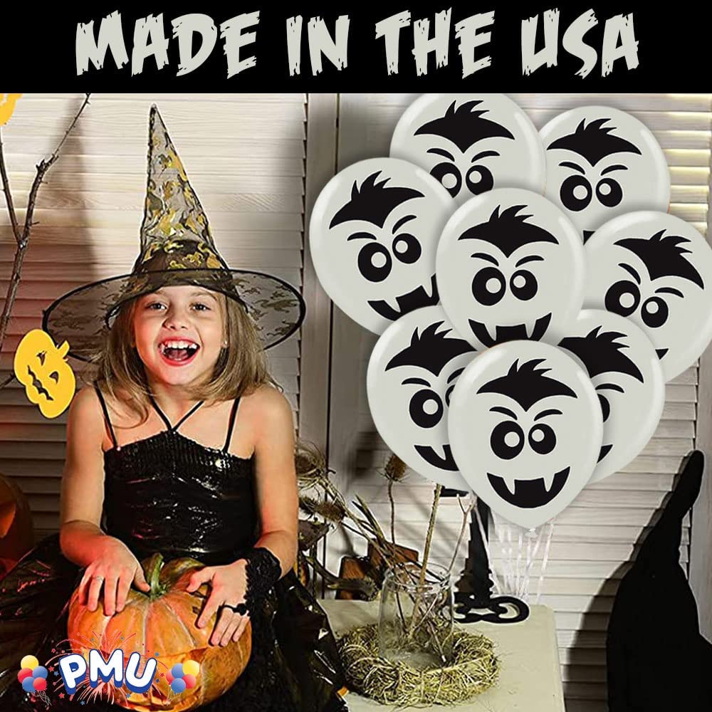 PMU Halloween Fun Faces Trio Balloons - Small Latex Balloons for Halloween Theme Parties, Trick-or-Treat & Party Favors Supplies - 12 Inch