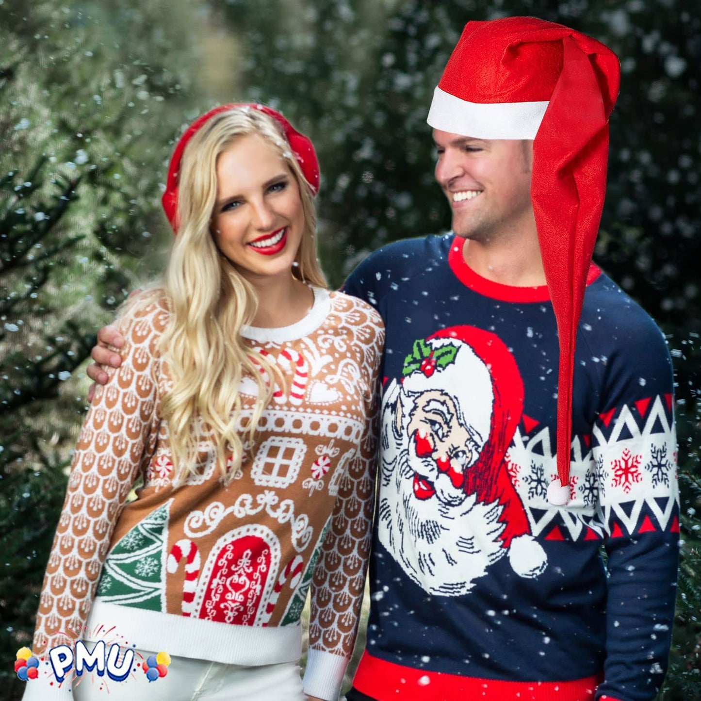 PMU Christmas Super Long Red Santa Hat