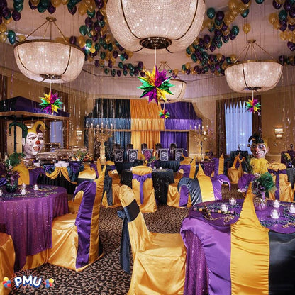 PMU Mardi Gras Starburst Tinsel 24 Inches Hanging Decoration