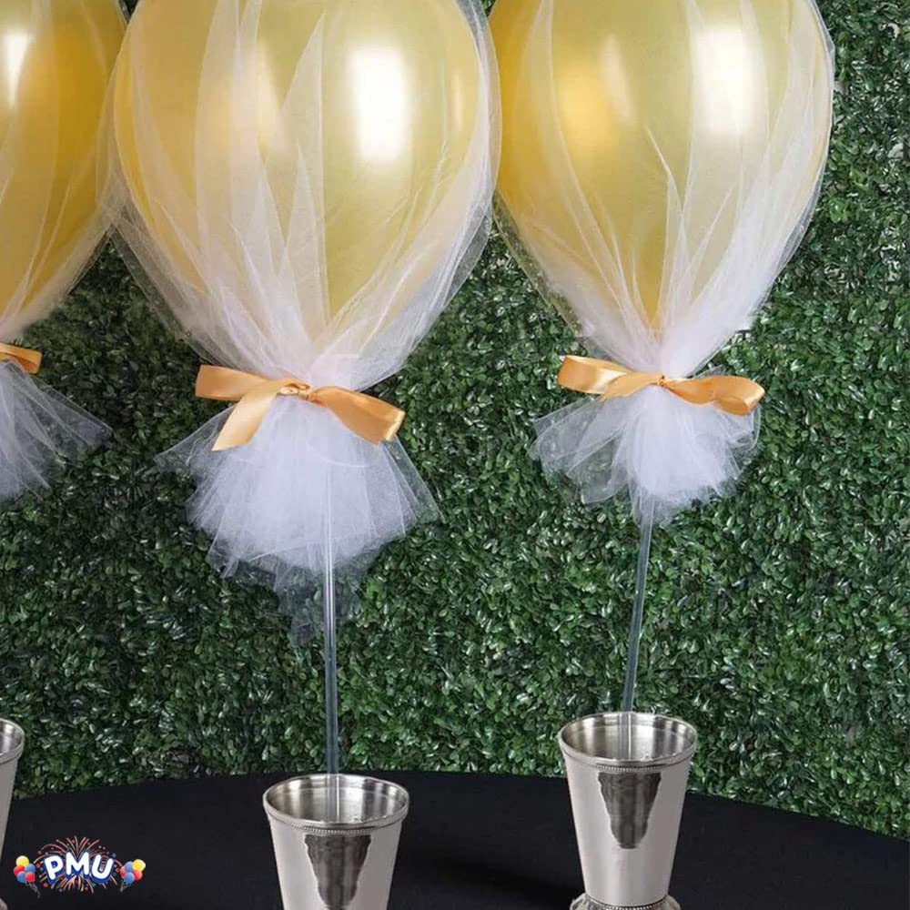 PMU Balloon Maxi Sticks 24 Inch, Balloon Sticks, Balloon Holder, Balloon Stick Holder, Party Favors (Sticks Only) (100/Pkg)