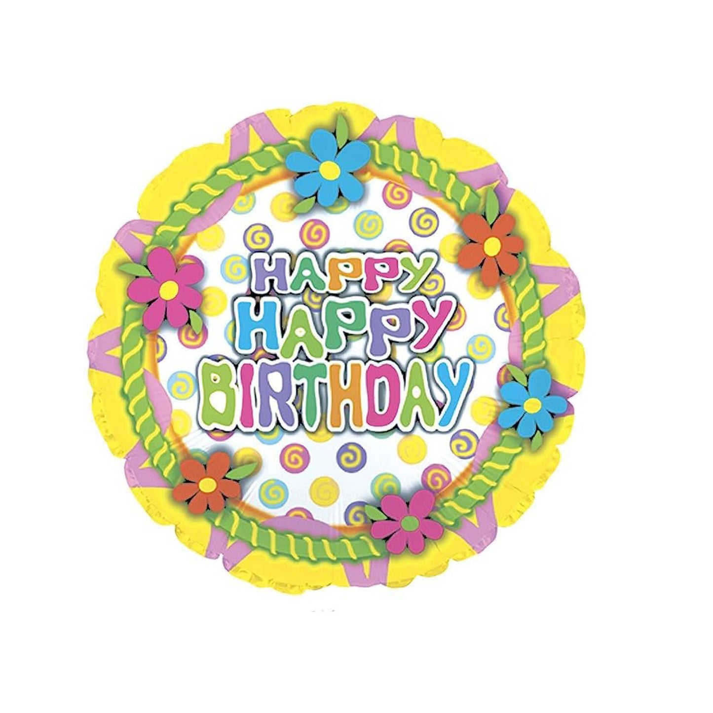 PMU Happy Birthday 18 Inch Mylar-Foil Balloon