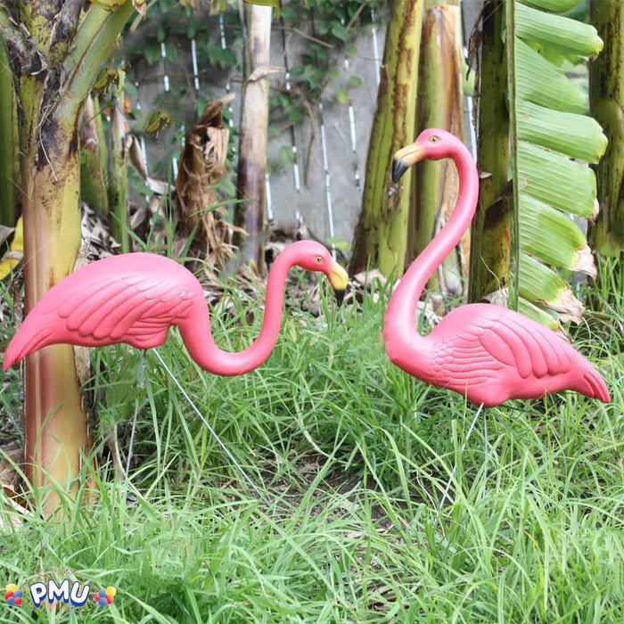 PMU Luau Paradise Lawn Flamingo Decor - Large Flamingo for Lawn & Yard Ornaments - Perfect Outdoor Decor for Luau Tropical Party, Home, Yard, Lawn