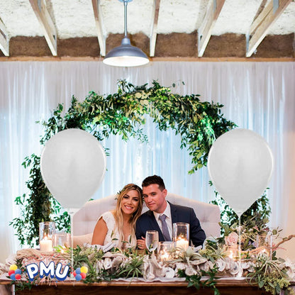 PMU Balloon Maxi Sticks II 20 Inch Clear with Clear Maxi Cups II Premium Latex/Mylar Balloon Holder for Air-Filled Balloons