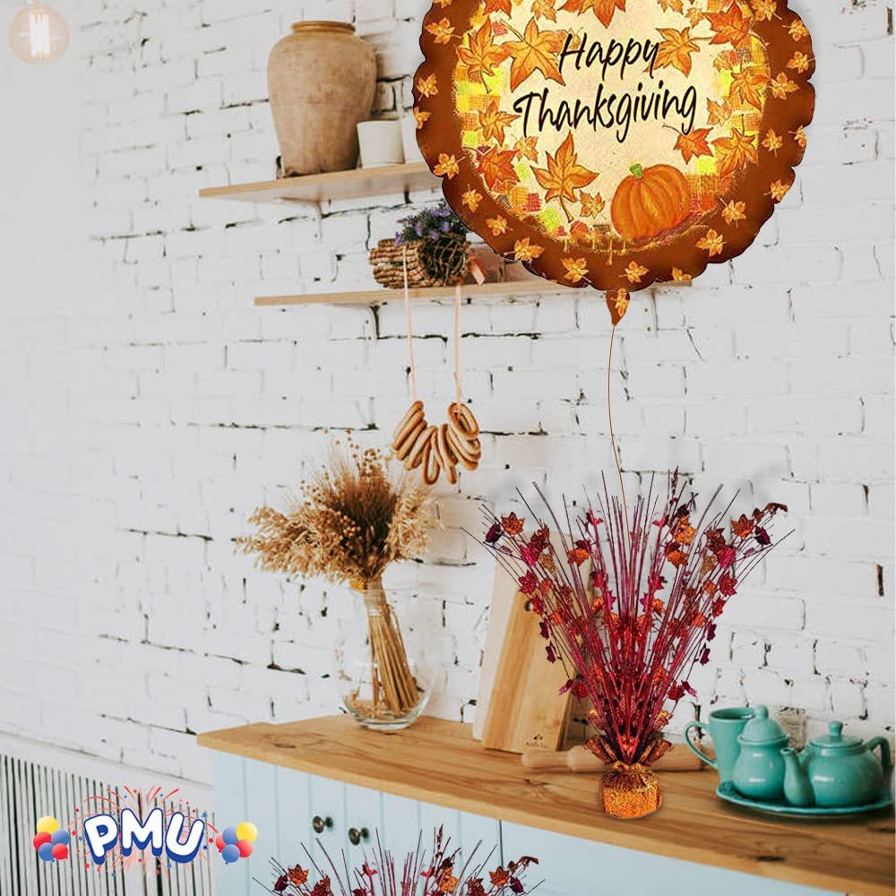 PMU Thanksgiving Glitter Burst Centerpiece - Beautiful Table Centerpieces for Home & School Fall Theme Parties, Thanksgiving Parties, Rich Party Supplies - Perfect Party Décor - 15 Inch Glitter