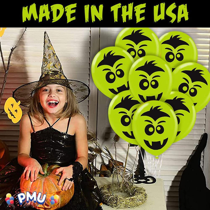 PMU Halloween Laughing Faces Balloons - Small Latex Balloons for Halloween Theme Parties, Trick-or-Treat & Party Favors Supplies - 12 Inch