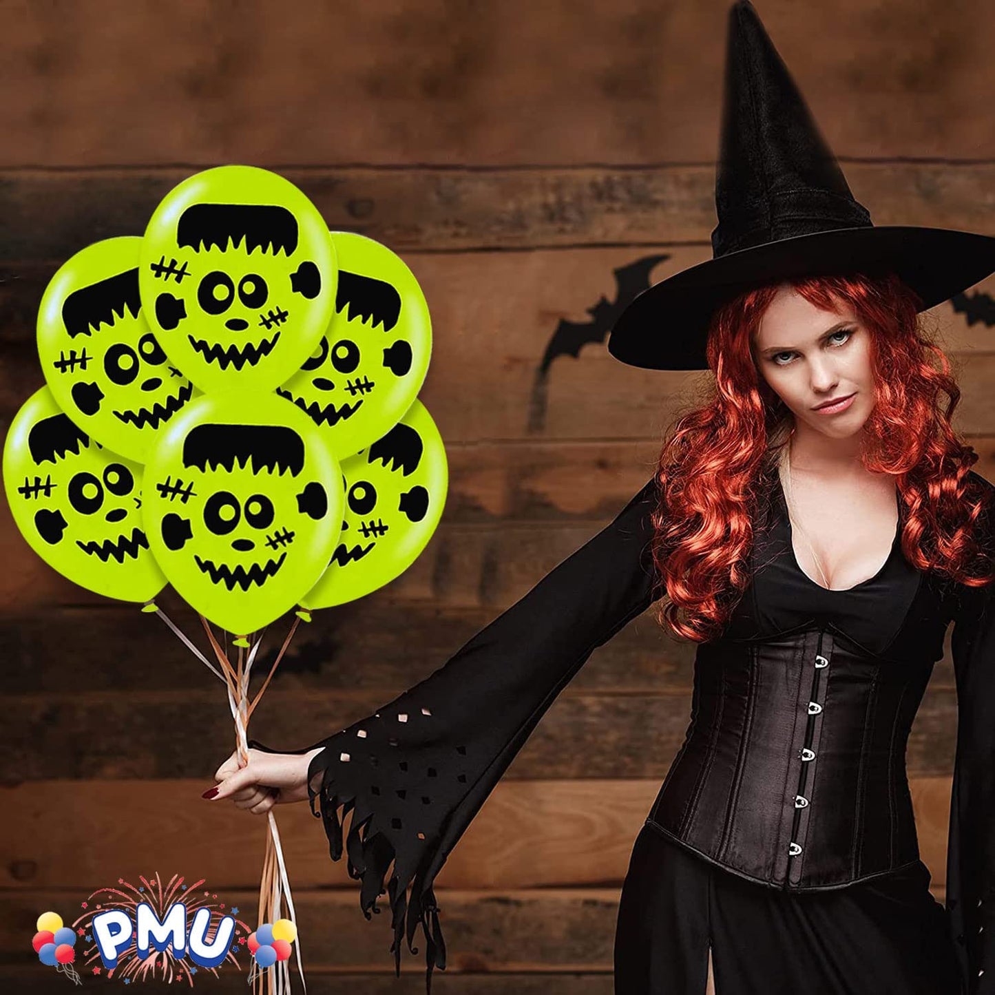 PMU Halloween Fun Faces Trio Balloons - Small Latex Balloons for Halloween Theme Parties, Trick-or-Treat & Party Favors Supplies - 12 Inch