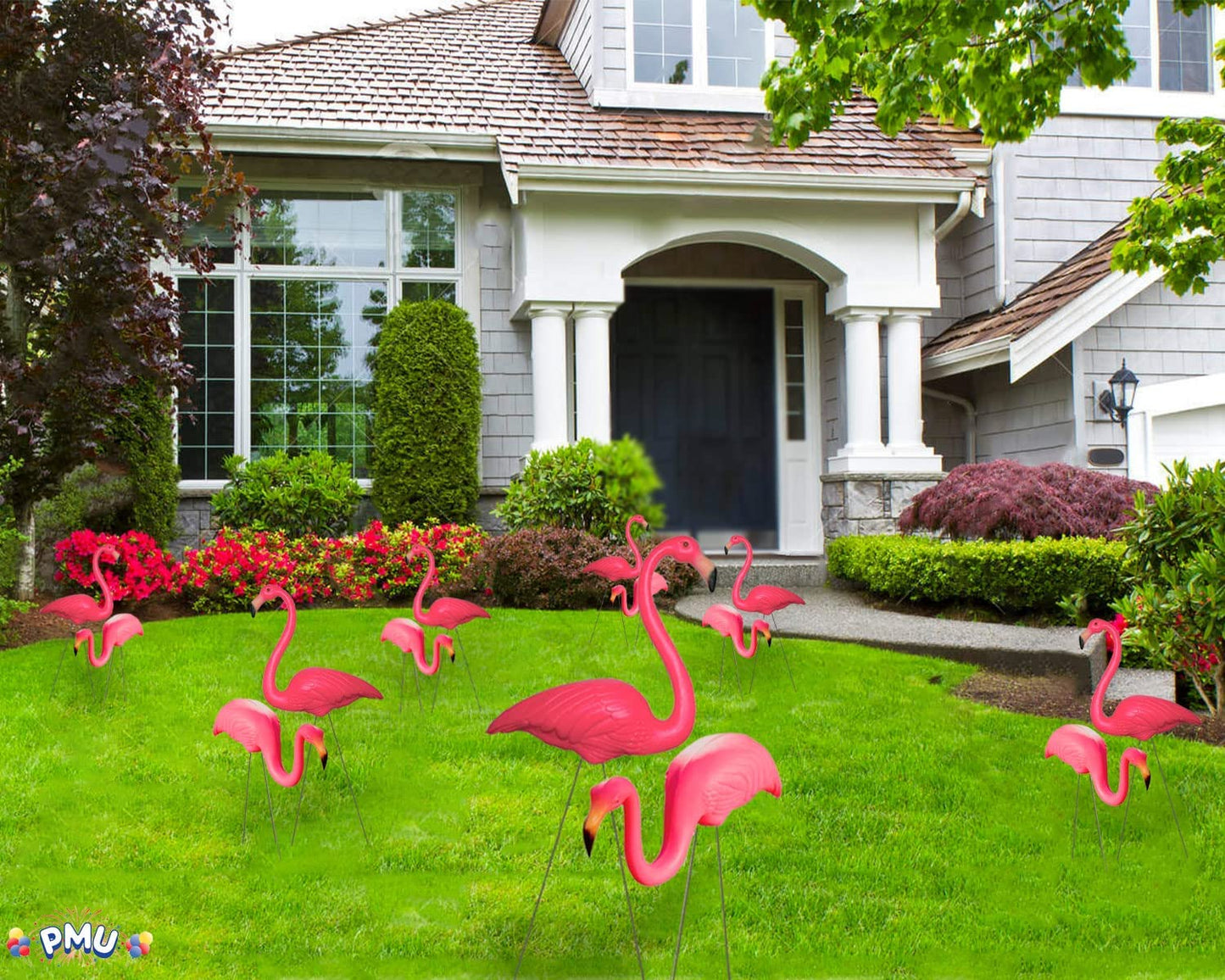 PMU Luau Paradise Lawn Flamingo Decor - Large Flamingo for Lawn & Yard Ornaments - Perfect Outdoor Decor for Luau Tropical Party, Home, Yard, Lawn