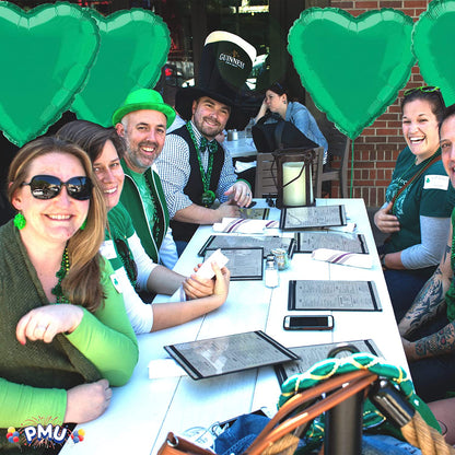 PMU 36 Inch St. Patricks Day Heart-Shaped Mylar Balloon (Green)