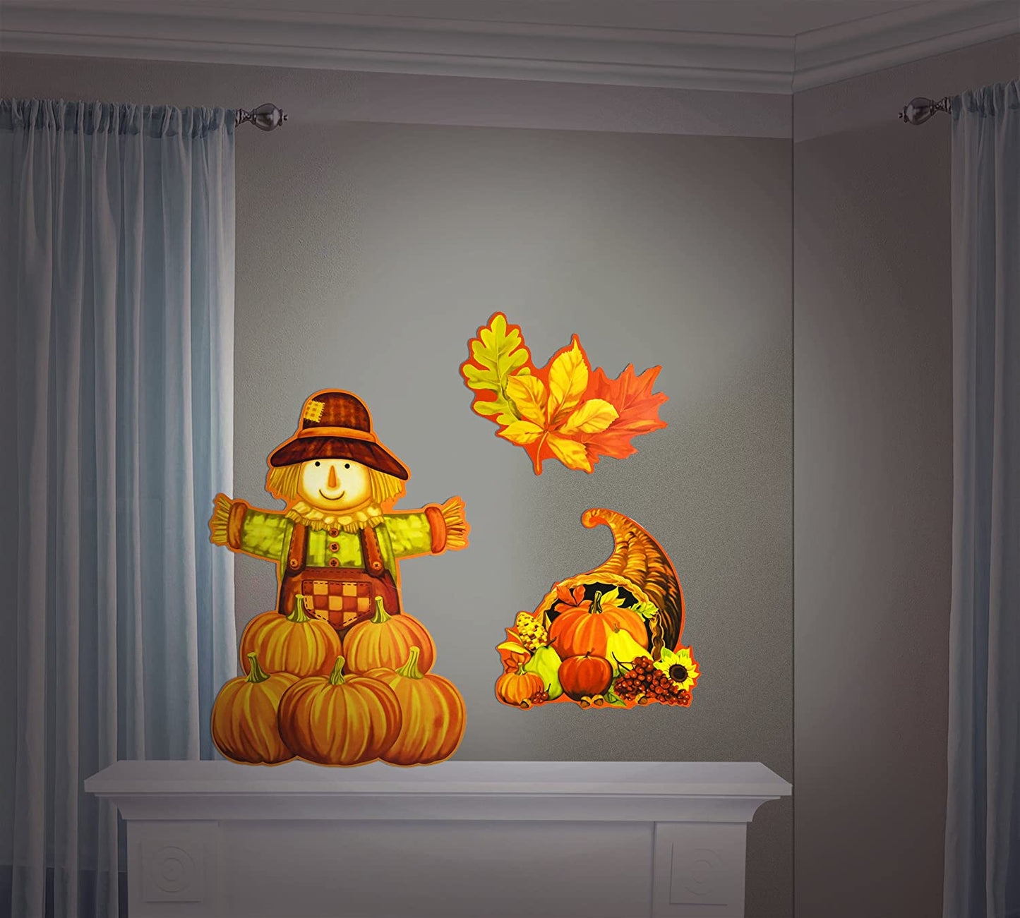 PMU Harvest Scarecrow Cutouts 3/Pkg