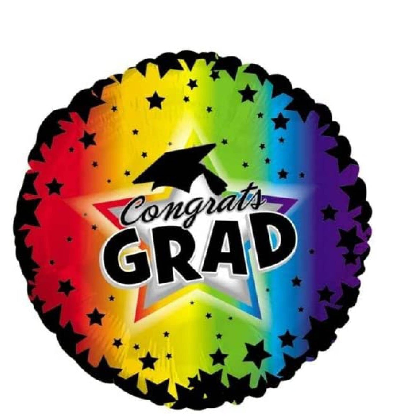 PMU Graduation Congrats Grad Star Shape 30 Inch Mylar Balloon