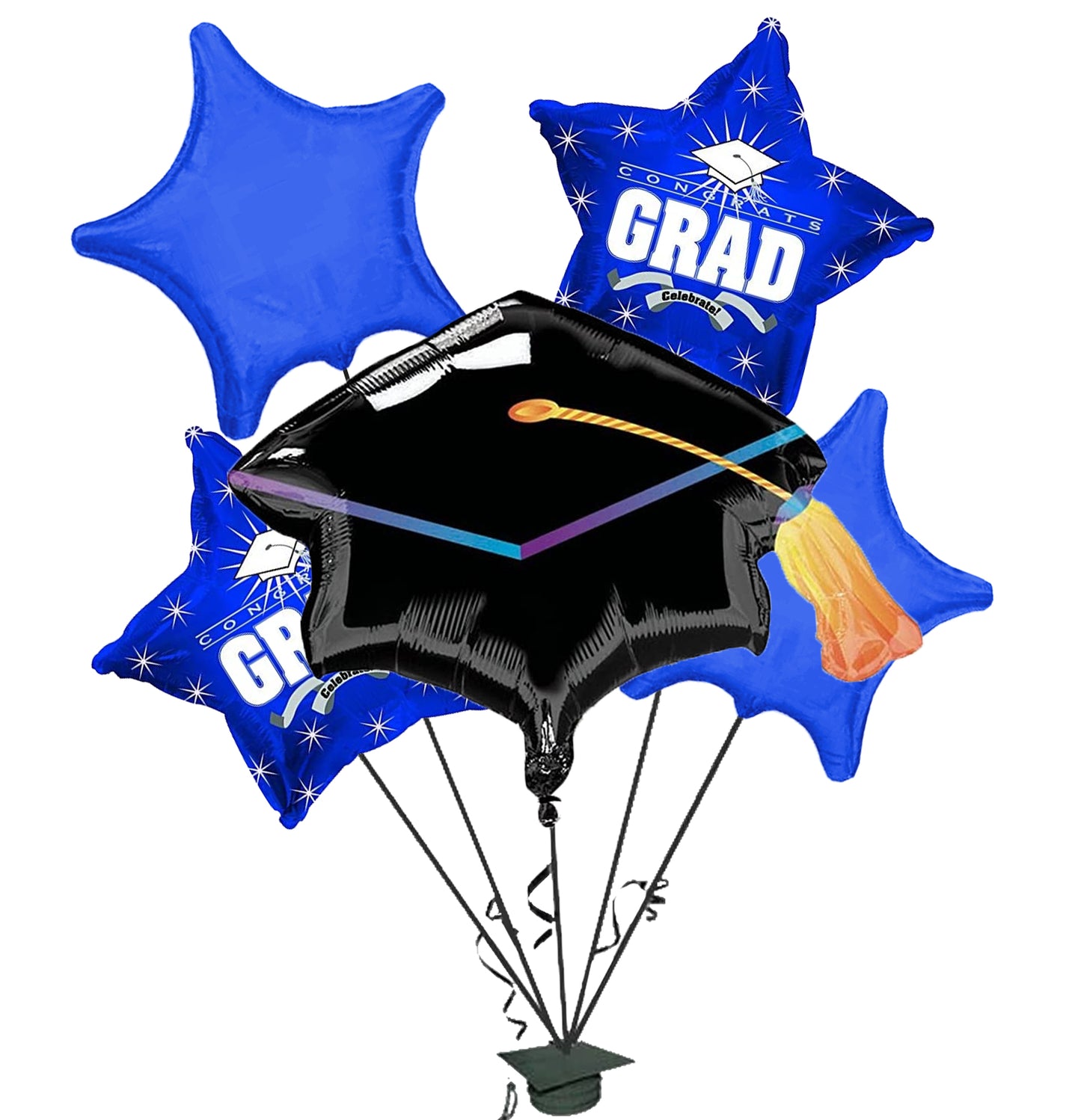 PMU Graduation "Congrats Grad" Foil Balloon Bouquet Pkg/5