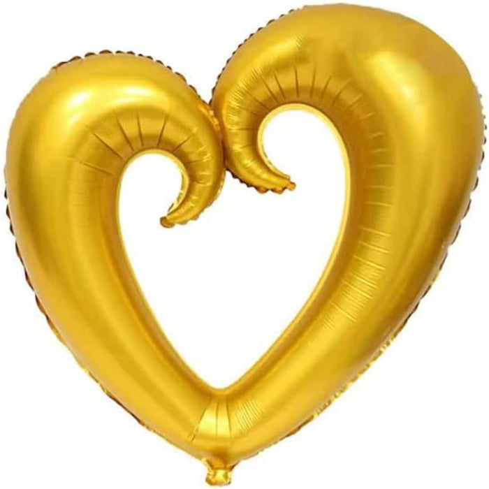 PMU Heart Shaped 24 Inch Open Center Mylar Balloon