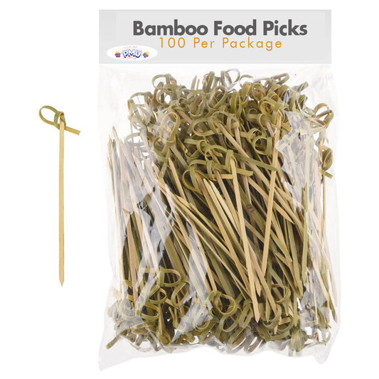 PMU Luau Bamboo Food Picks 4 Inches (100/Pkg)