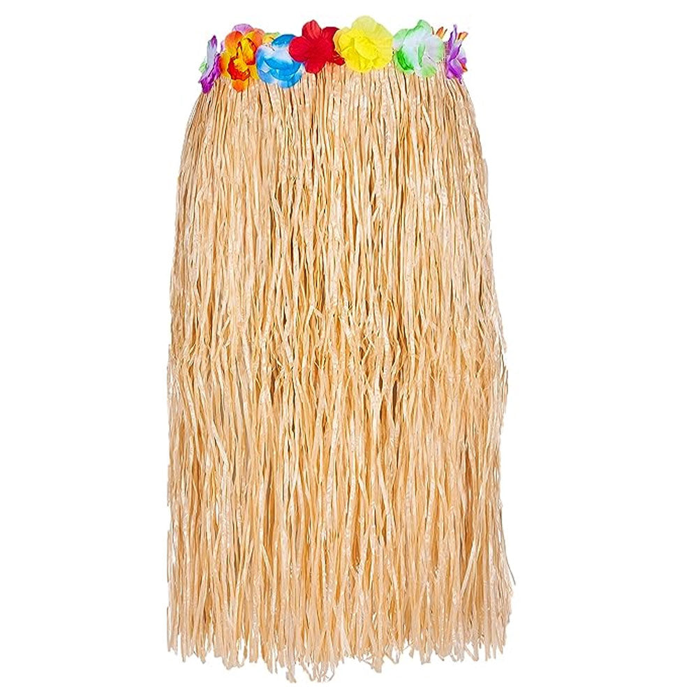 PMU Hawaiian Luau - Deluxe Grass Skirt W/Flower Trim Party Accessory