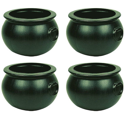 PMU Halloween Cauldron - Cauldron Plastic Pot & Bucket - Halloween Party Favors & Supplies - Perfect Kitchen & Home Décor - Candy Holder for Kids, 16 inch Witches Green