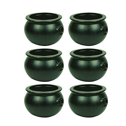 PMU Halloween Cauldron - Cauldron Plastic Pot & Bucket - Halloween Party Favors & Supplies - Perfect Kitchen & Home Décor - Candy Holder for Kids, 16 inch Witches Green