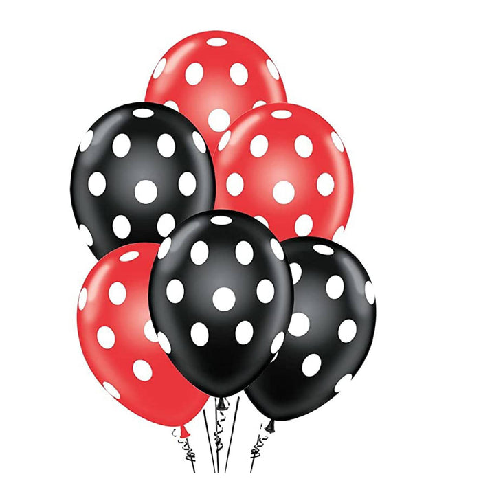 PMU Polka Dot Balloons - Multicolor Small Balloons for Birthdays, Weddings, Christmas, Halloween Anniversaries, Baby Shower & Party Favors Supplies - 11 Inches