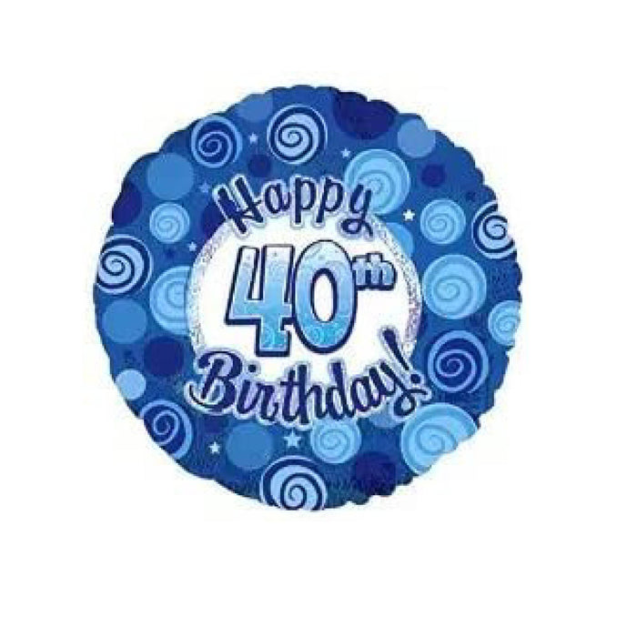 PMU Happy Birthday Pink and Blue Dazzeloon Balloon (18 Inch Mylar)