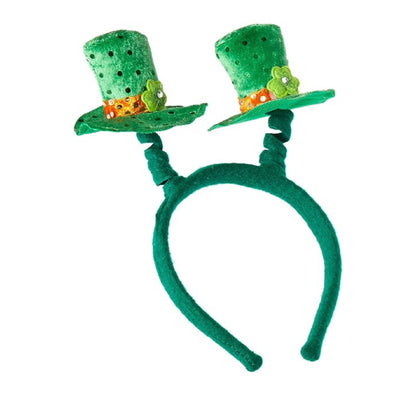 PMU St. Patricks Day - Mardi Gras Saint Patrick's Day Headband Shamrocks