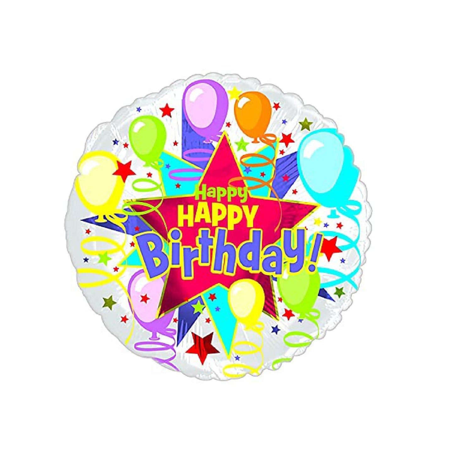 PMU Happy Birthday 18 Inch Mylar-Foil Balloon