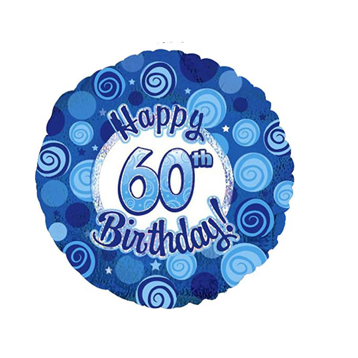 PMU Happy Birthday Pink and Blue Dazzeloon Balloon (18 Inch Mylar)