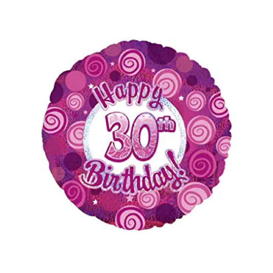 PMU Happy Birthday Pink and Blue Dazzeloon Balloon (18 Inch Mylar)