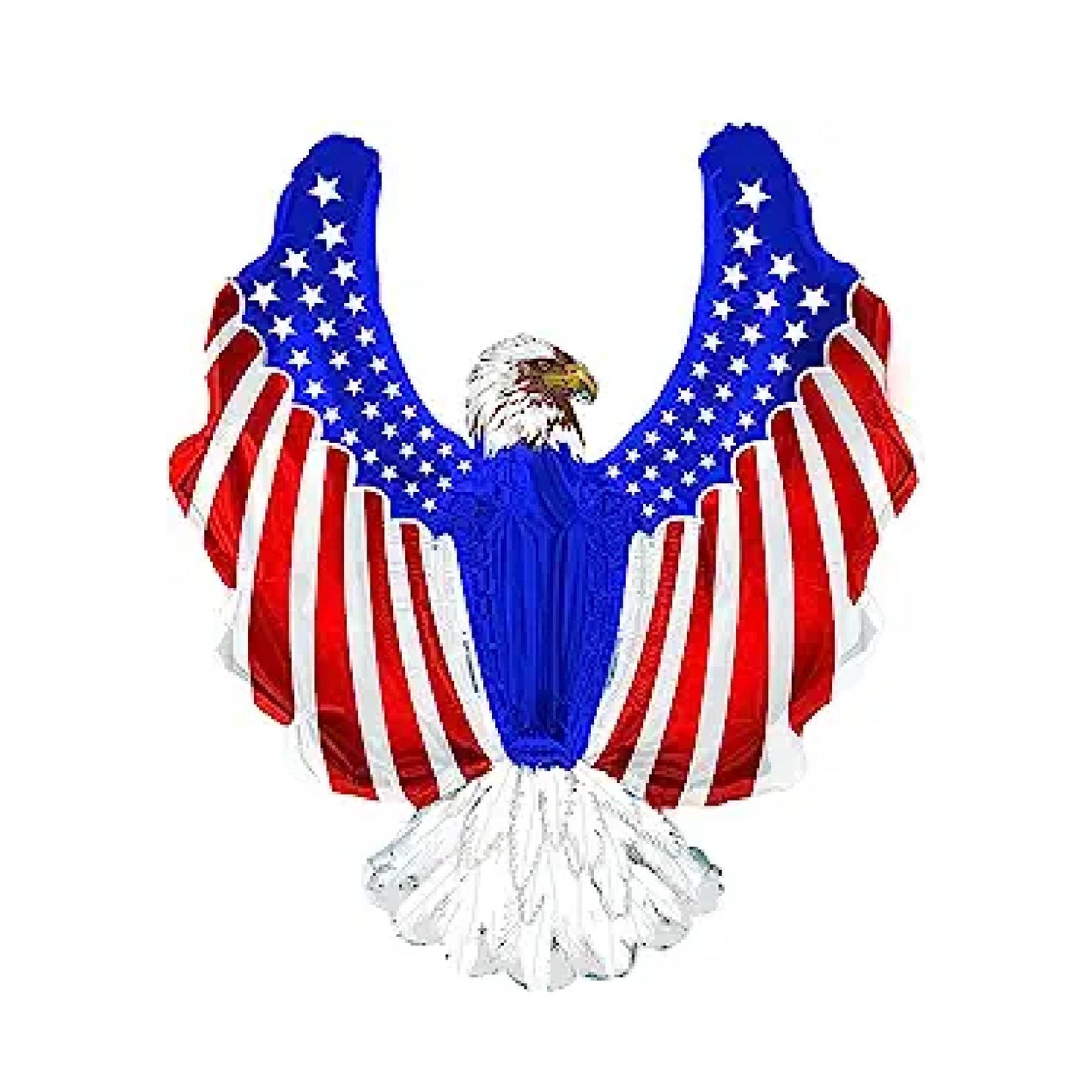 PMU Patriotic Stars and Stripes Design 47 Inches Jumbo Mylar/Foil Balloons