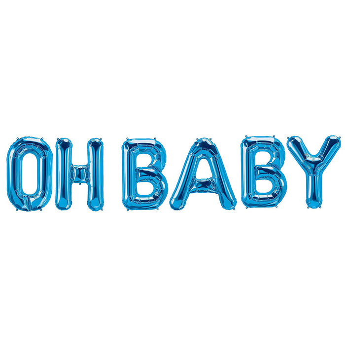 PMU 34-Inch Baby Shower Phrases Letters Mylar Balloons