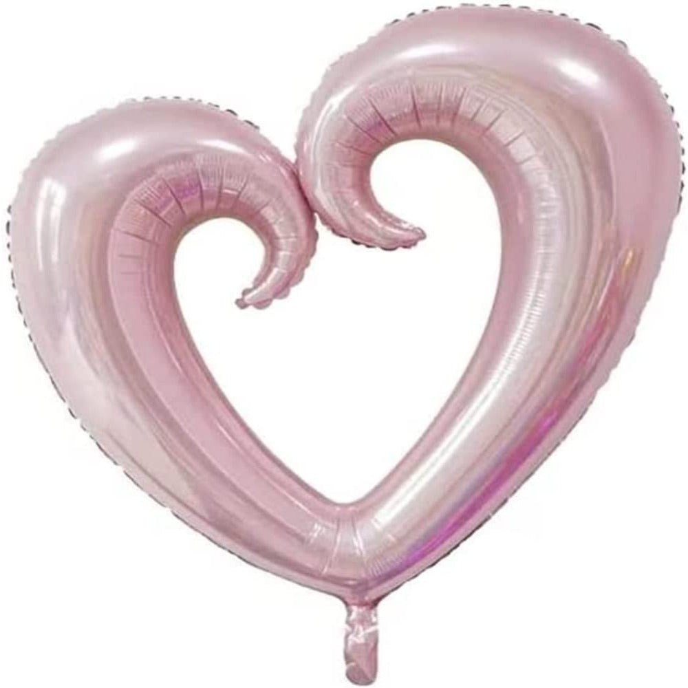 PMU Heart Shaped 24 Inch Open Center Mylar Balloon