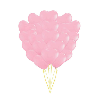 PMU Heart Shaped Balloons 15 Inch PartyTex Premium Latex Valentines Day, Weddings, Birthdays, Anniversaries, Engagements