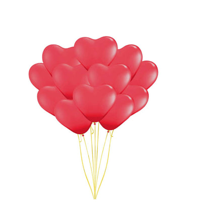 PMU Heart Shaped Balloons 15 Inch PartyTex Premium Latex Valentines Day, Weddings, Birthdays, Anniversaries, Engagements