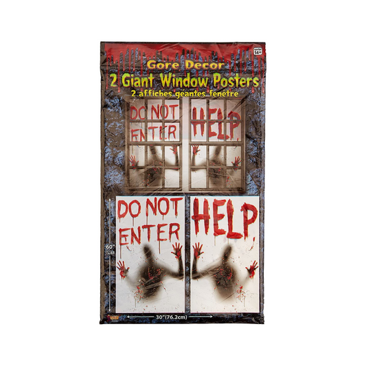 PMU Halloween Bloody Window Posters (2 Piece Giant)