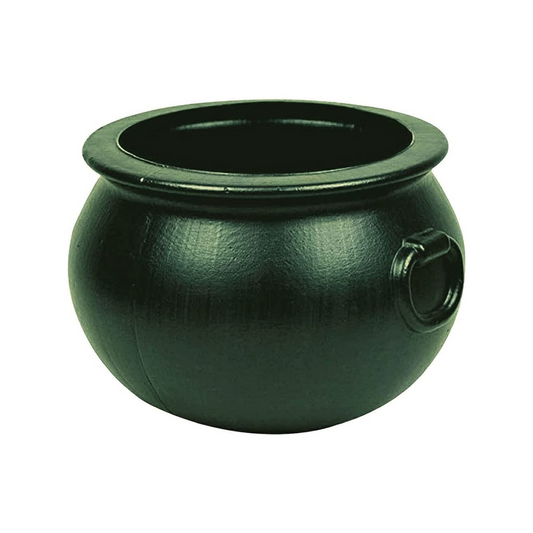 PMU Halloween Cauldron - Cauldron Plastic Pot & Bucket - Halloween Party Favors & Supplies - Perfect Kitchen & Home Décor - Candy Holder for Kids, 16 inch Witches Green