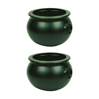 PMU Halloween Cauldron - Cauldron Plastic Pot & Bucket - Halloween Party Favors & Supplies - Perfect Kitchen & Home Décor - Candy Holder for Kids, 16 inch Witches Green
