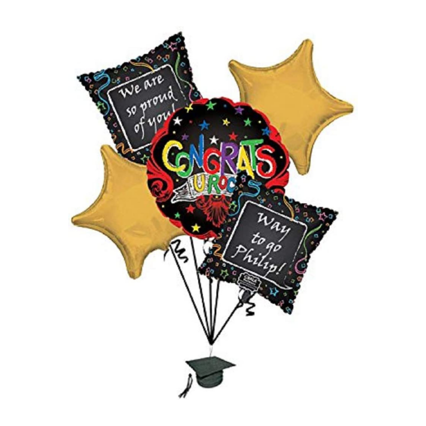 PMU Grad U Roc! Balloon Bouquet (5/pkg) Pkg/1