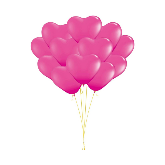 PMU Heart Shaped Balloons 11 Inches PartyTex Premium Valentines Day, Weddings, Birthdays, Anniversaries, Engagements