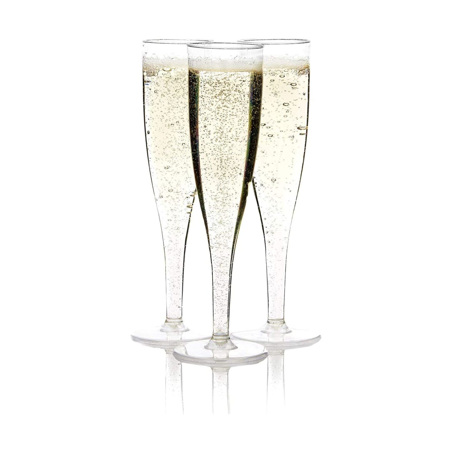 PMU Plastic Champagne Flutes 5 oz