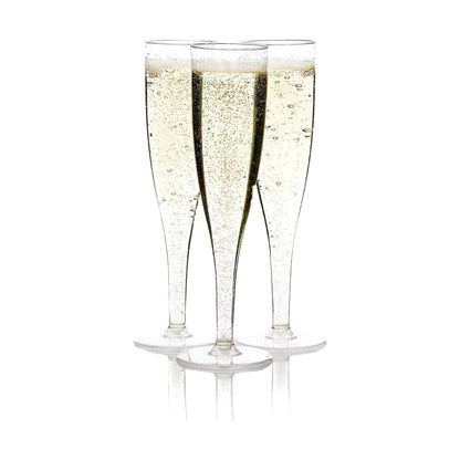 PMU Plastic Champagne Flutes 5 oz