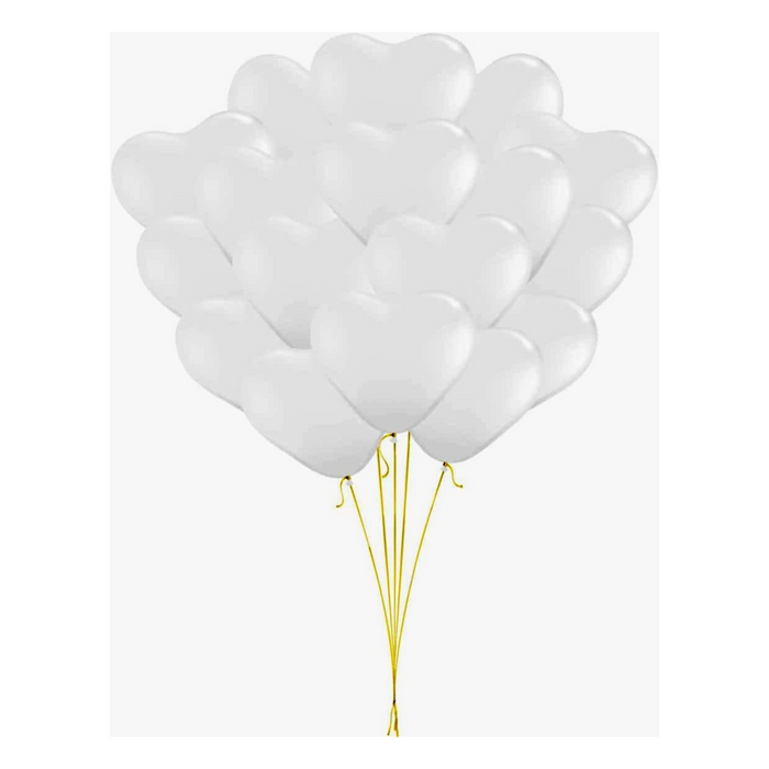 PMU Heart Shaped Balloons 11 Inches PartyTex Premium Valentines Day, Weddings, Birthdays, Anniversaries, Engagements