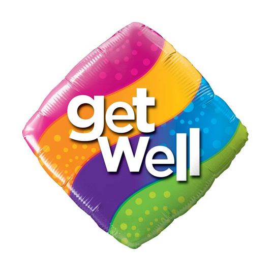 PMU Get Well Balloon 18 inch Mylar-Foil Balloon - Party Supplies