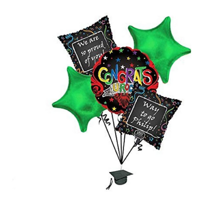 PMU Grad U Roc! Balloon Bouquet (5/pkg) Pkg/1