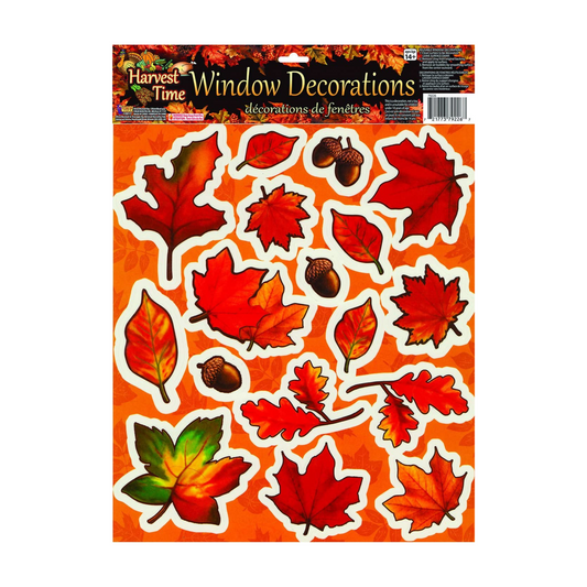 PMU Harvest Time Leaf Window Decorations